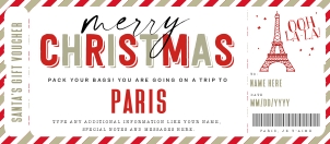 Paris Trip Voucher Christmas Ed. - #164b CE GT: Paris Trip Voucher Christmas Ed. - #164b CE GT