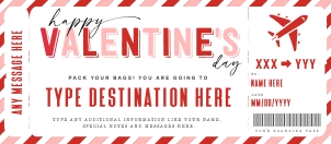 Surprise Trip Voucher Airplane Trip Valentines Day Ed. - #187VE: Surprise Trip Voucher Airplane Trip Valentines Day Ed. - #187VE