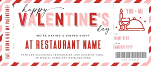 Dinner Night Gift Voucher Valentines Ed. - #173 VE GT: Dinner Night Gift Voucher Valentines Ed. - #173 VE GT