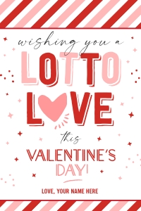 Valentines Day A Lotto Love Tag - TG117: Valentines Day A Lotto Love Tag - TG117