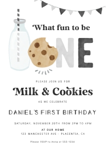 Milk & Cookies 5x7"- #526 V: Milk & Cookies 5x7"- #526 V