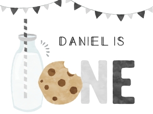 Milk and Cookies Backdrop - 48 x 36"- #526 design preview