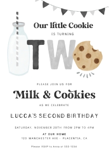 Milk & Cookies 5x7"- #526 B: Milk & Cookies 5x7"- #526 B