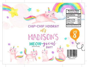 Caticorn Party Chip Bag  - #496: Caticorn Party Chip Bag - #496
