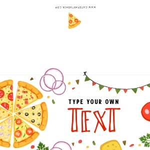 Pizza Party Food Card - #200: Pizza Party Food Card - #200