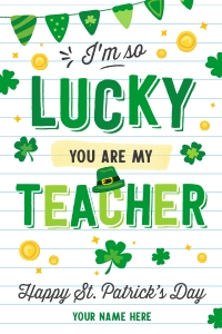 So Lucky You’re My Teacher Gift Tag - TG128: So Lucky You’re My Teacher Gift Tag - TG128