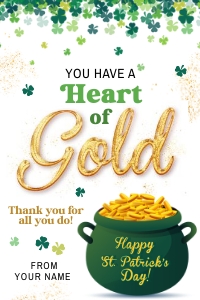 Heart of Gold St. Patrick's day Gift Tag - TG140 design preview