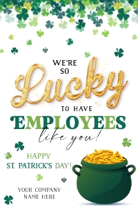 Lucky to have Employees Like You St. Patrick's day Gift Tag - TG141 design preview