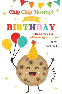 Chip Chip Hooray It's my Birthday Tag - TG143: Chip Chip Hooray It's my Birthday Tag - TG143