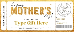 Surprise Gift Voucher Mother's Day Ed. - #180 MD GT: Surprise Gift Voucher Mother's Day Ed. - #180 MD GT