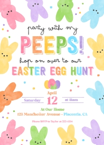 Easter Egg Hunt Invitation - 5x7" - #379: Easter Egg Hunt Invitation - 5x7" - #379