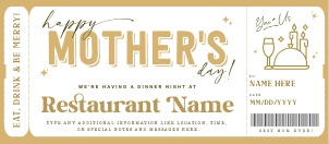 Dinner Night Gift Voucher Mother's Day Ed. - #173 MD GT 2 design preview