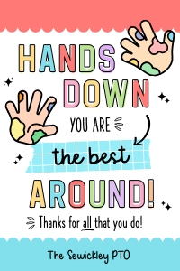 Hands Down You Are The Best Around Gift Tag - TG158: Hands Down You Are The Best Around Gift Tag - TG158