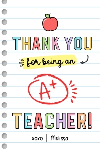 A+ Teacher Printable Tag - TG169 design preview