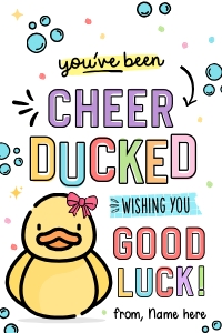 Cheer Duck Gift Tag - TG171 design preview