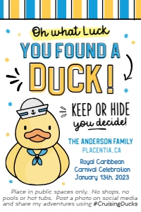Cruising Ducks Gift Tag - TG174: Cruising Ducks Gift Tag - TG174