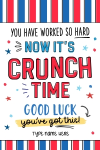 Crunch Time Good Luck Printable Gift Tag - TG177 design preview