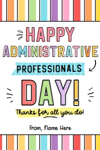 Administrative Professionals Appreciation Tag - TG181: Administrative Professionals Appreciation Tag - TG181