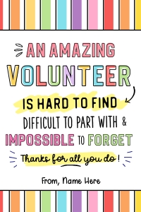Volunteer Thank You Gift Tag - TG186 design preview