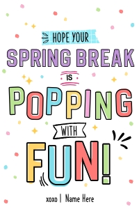 Spring Break is Popping with Fun Gift Tag - TG179 design preview
