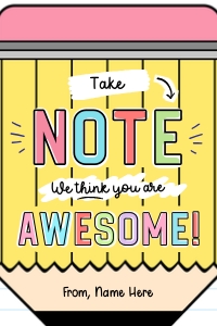 Take Note Appreciation Tag - TG195 design preview