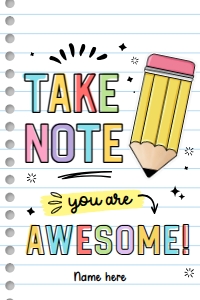 Take Note Appreciation Tag - TG196: Take Note Appreciation Tag - TG196