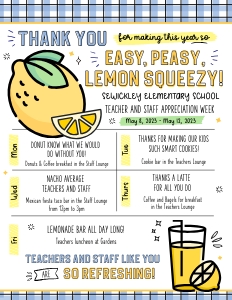 Lemon Teacher Appreciation Week Itinerary - TG189 design preview