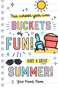 Buckets of Fun Gift Tag - TG210 design preview