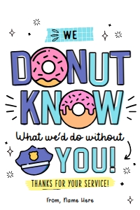 Police Week Donut Tag - TG218: Police Week Donut Tag - TG218