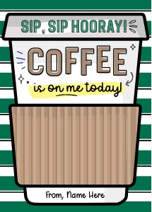 Sip Sip Hooray Printable Gift Card Holder - X041 design preview
