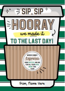 Sip Sip Hooray Printable Gift Card Holder - X039: Sip Sip Hooray Printable Gift Card Holder - X039