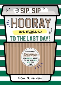 Sip Sip Hooray Printable Gift Card Holder - X039 design preview