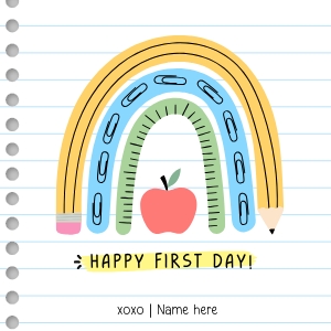 Happy First Day Rainbow Gift Tags - TG231 design preview