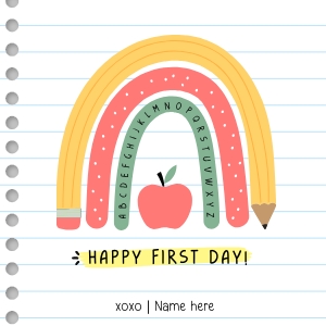 Happy First Day Rainbow Gift Tags - TG230 design preview