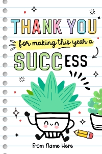 Succulent Thank You Tag - TG222 design preview