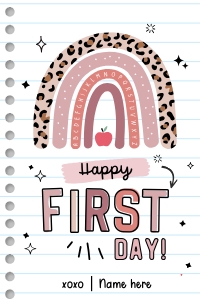 Happy First Day Rainbow Gift Tags - TG229 design preview