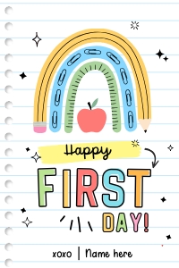 Happy First Day Rainbow Gift Tags - TG228 design preview