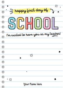 Happy First Day of School Gift Card Holder - X046: Happy First Day of School Gift Card Holder - X046