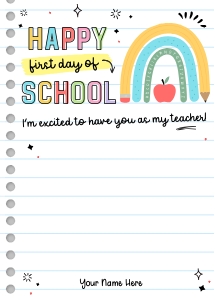 Happy First Day of School Gift Card Holder - X044 design preview