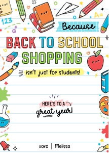 School Supply Gift Card Holder - X047 design preview