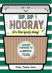 Sip Sip Hooray Printable Gift Card Holder - X050 design preview