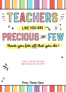 Thank you Teacher Printable Gift Card Holder - X052: Thank you Teacher Printable Gift Card Holder - X052
