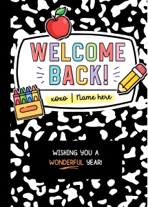 Welcome Back Gift Card Holder - X053 design preview