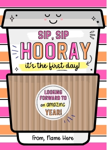 Sip Sip Hooray Printable Gift Card Holder - X054 design preview