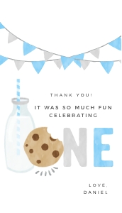 Milk & Cookies Favor Tags Blue - #526: Milk and Cookies Party Decor Bundle - #526