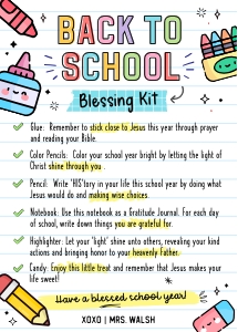 Back to School Blessing Kit - TG277 design preview