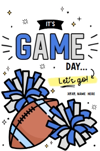 Football Game Day Tag - TG301 design preview