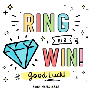 Ring in a Win Team Gift Tag - TG294: Ring in a Win Team Gift Tag - TG294