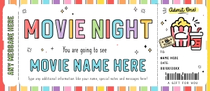 Movie Night Gift Voucher - #175 FE GT: Movie Night Gift Voucher - #175 FE GT