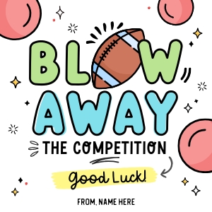 Football Blow Away The Competition Tag - TG297 design preview
